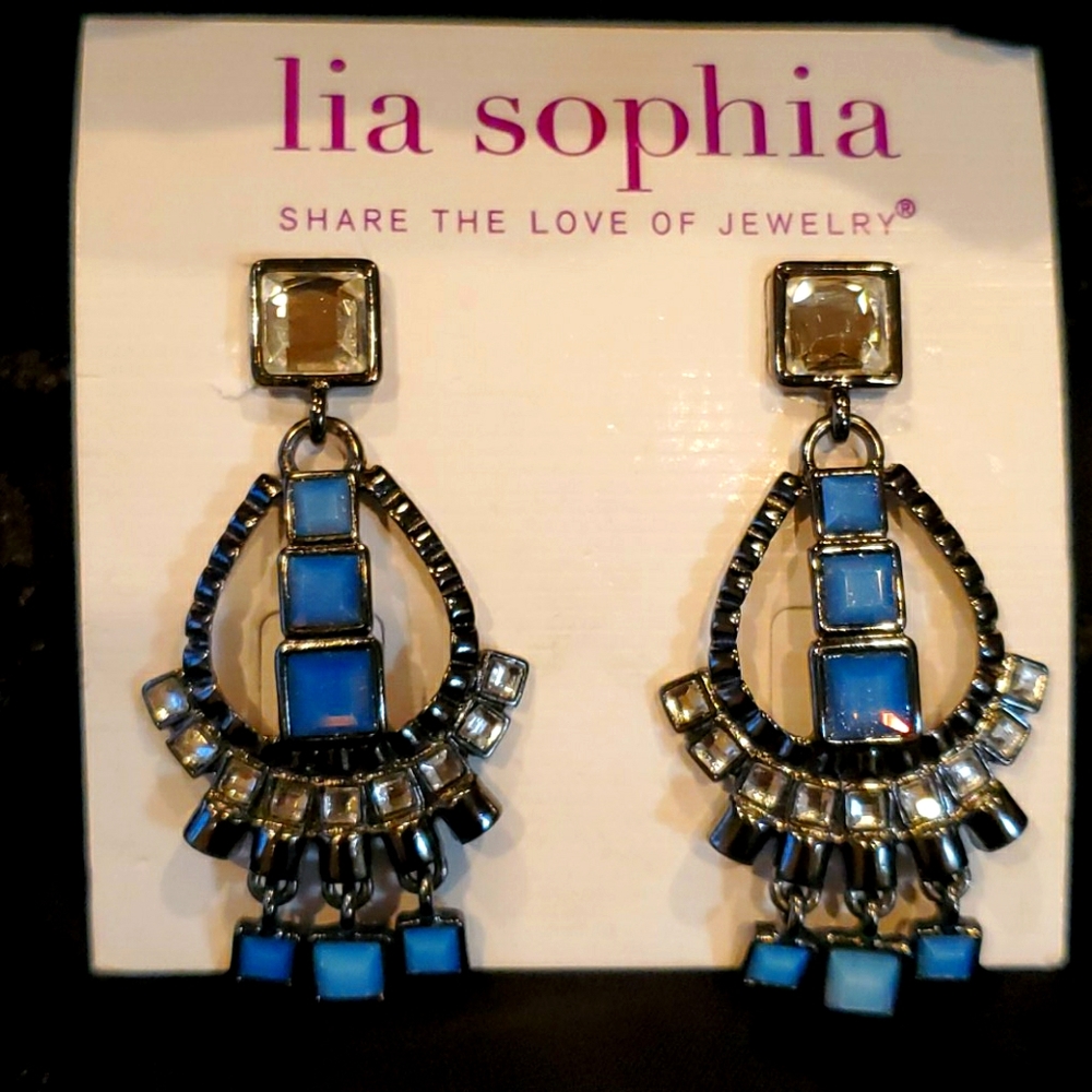 Lia Sophia chandelier pierced earrings